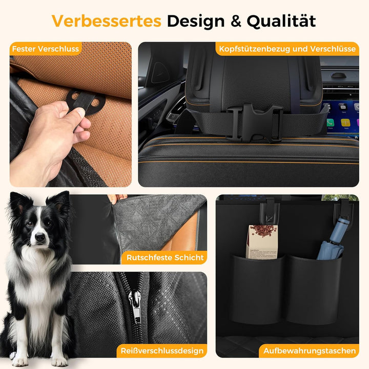 MZROT Hundedecke Auto Rückbank, Hundematte Autoschondecke Hunde Autositz Rückbank Seitenschutz Wasse