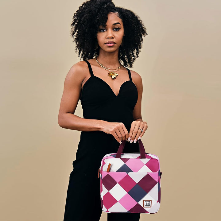 Brisby Lunchtasche - 7L, Vierschicht isolierte Kühltasche mit Kühlelemente, vielseitige Lunchbag (Ro