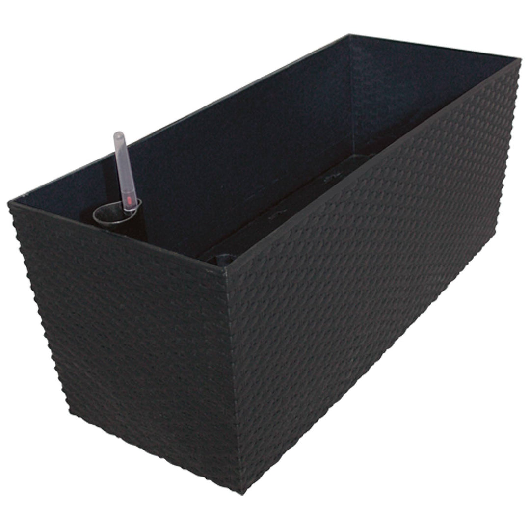 Kunststoff Blumenkasten Rato Case L 60 cm anthrazit mit Wasserspeicher + Überlauf