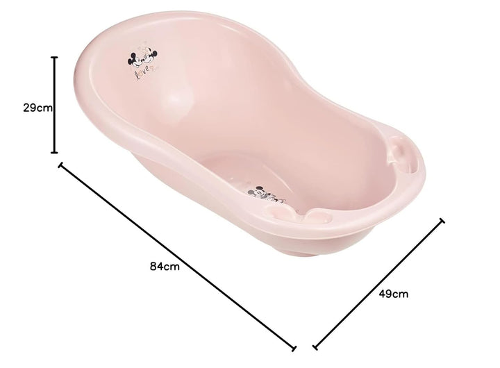 keeeper Minnie Ergonomische Babywanne mit Stöpsel, Ab 0 bis ca. 12 Monate, 84 cm, Maria, Nordic Pink