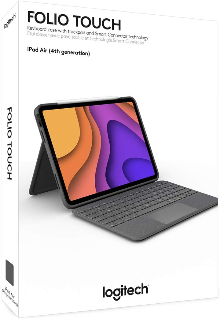Logitech Folio Touch Hülle Tastatur, Trackpad und Smart Connector für iPad Air 4. Gen 5. Gen 2020, 2