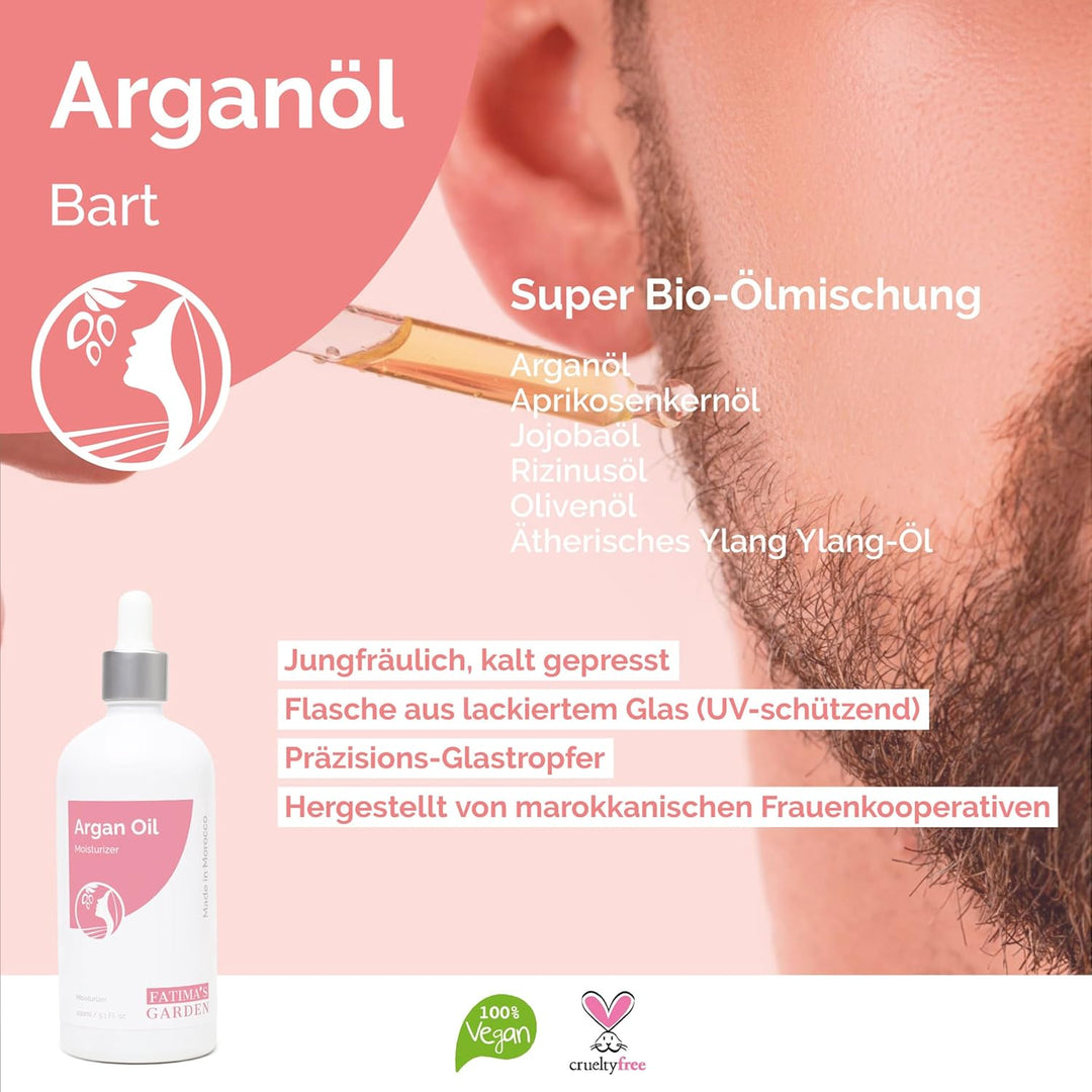 Fatima's Garden Bartöl - Bio-Mischung für Bartpflege, 100ml Beard Oil 100 ml (1er Pack), Beard Oil 1