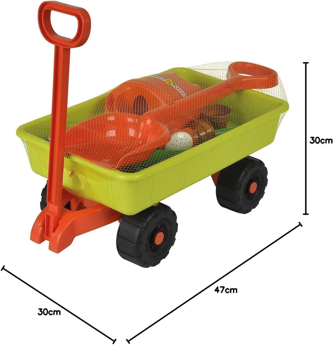 Simba 107134089 - Handwagen mit Gartenwerkzeug