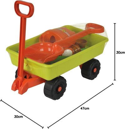 Simba 107134089 - Handwagen mit Gartenwerkzeug