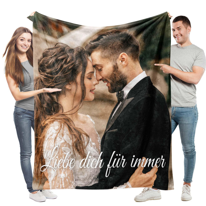Easycosy personalisierte Decke für Paare - Geschenke für Sie Frauen Benutzerdefinierte Bild ersonali
