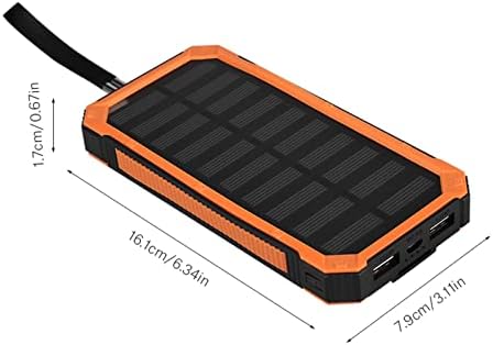 GOTOTOP Solar-Powerbank 20000mAh Mit USB-C PD Schnellladung Externes Ladegerät Tragbar Für Camping U