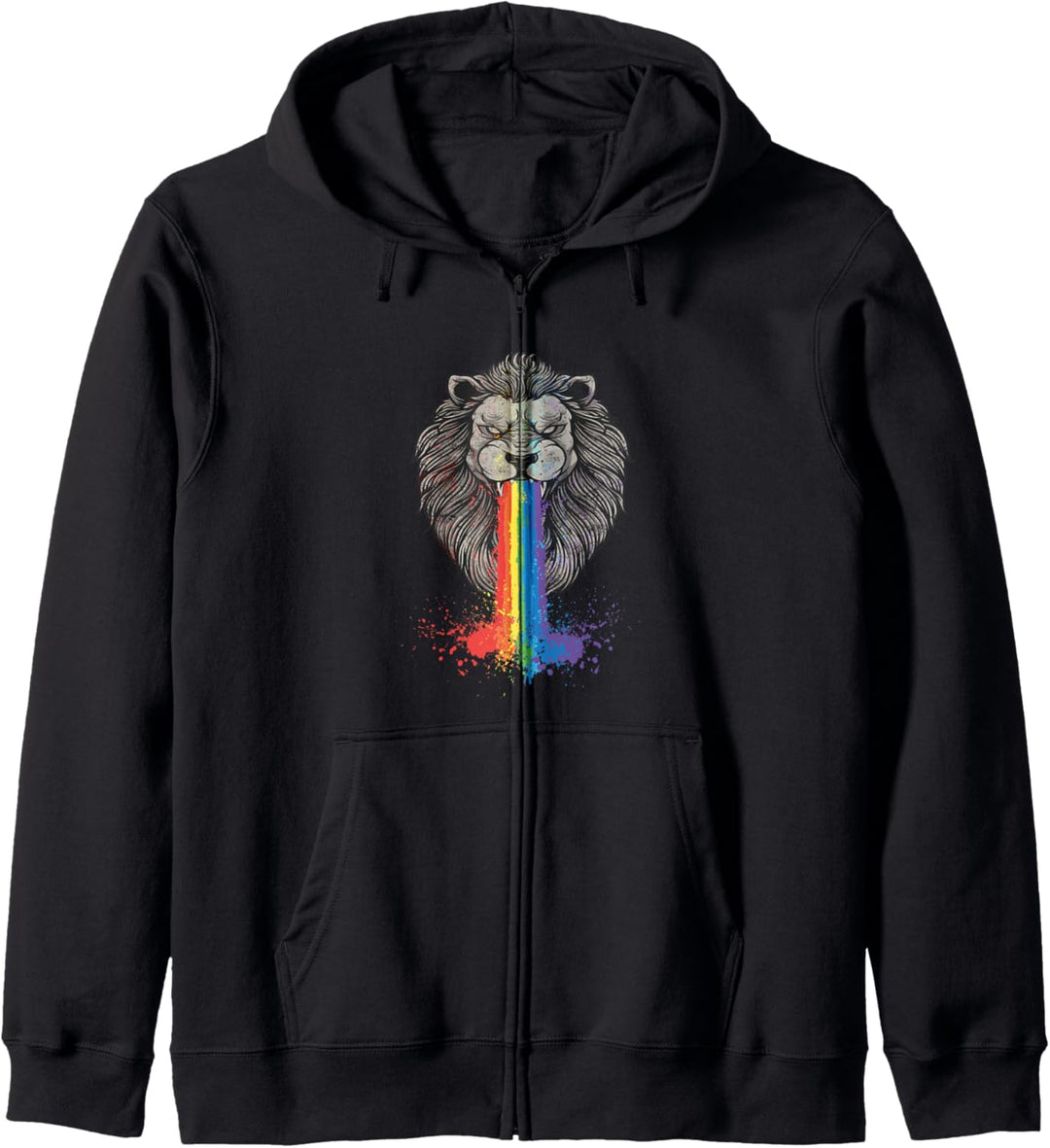 Lion puking rainbows casual trendy graphic for women Kapuzenjacke