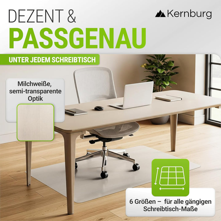 Bodenschutzmatte für Bürostühle – transparente Schreibtischstuhl-Unterlage für Laminat, Parkett & Fl