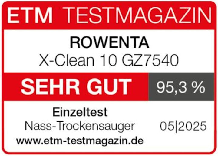 Rowenta X-Clean 10, kabelloser Akku-Nass-Trockensauger, Saugwischer selbstreinigend und -trocknend,