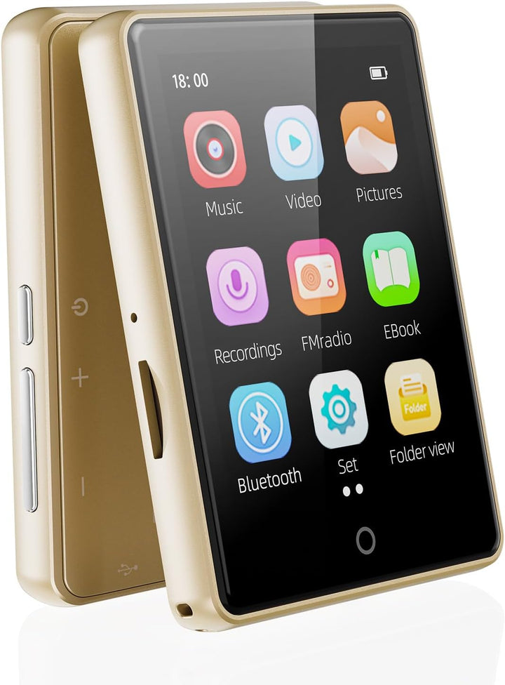 64 GB MP3 Player Bluetooth 5.3 mit Lautsprecher, 2,8 Zoll grosses Display, HiFi-Sound Music playermp