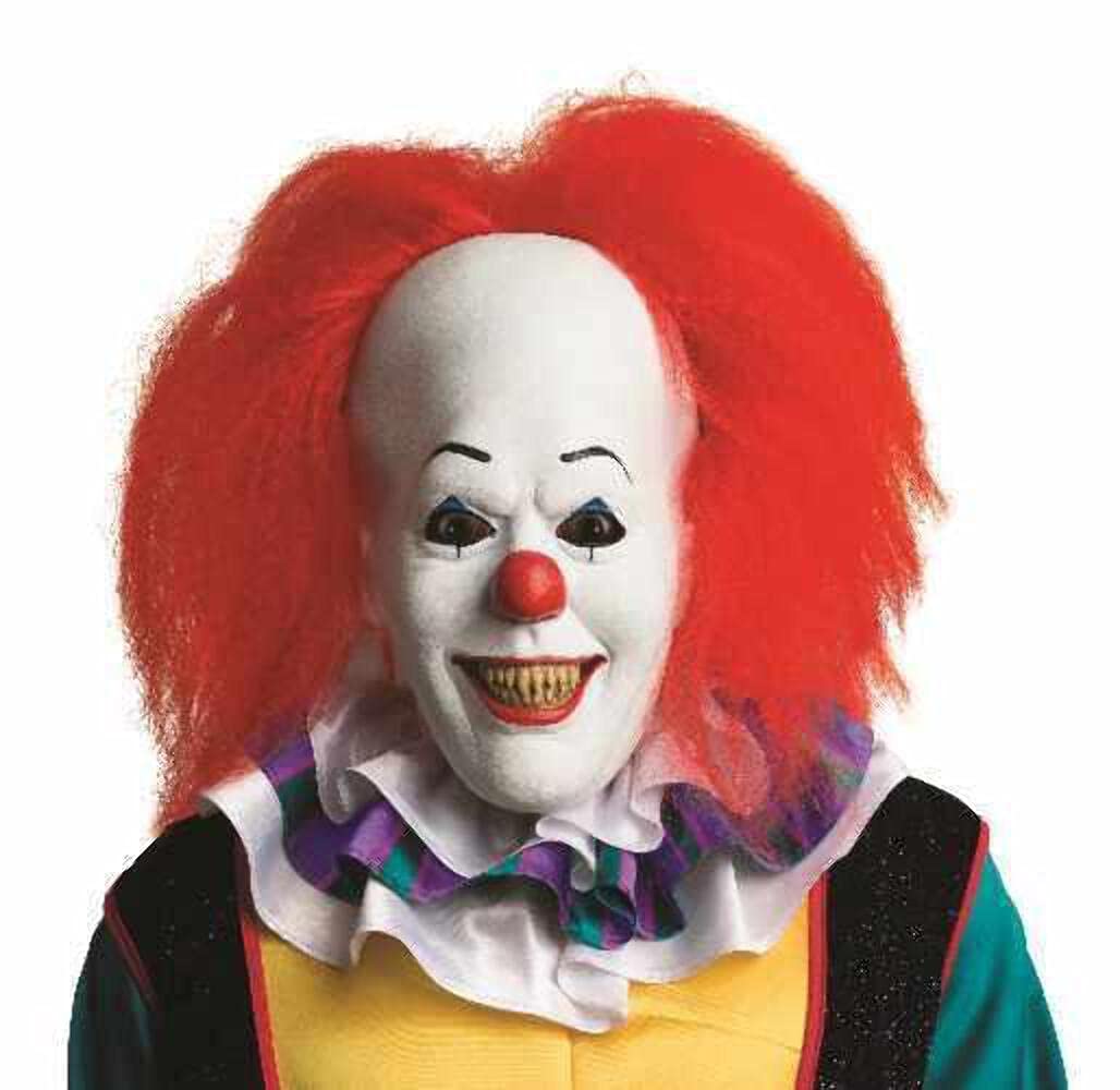 Rubie's Official 68544 Pennywise Deluxe-Maske mit Haaren aus dem Film ES, Clown, Einheitsgrösse Einh