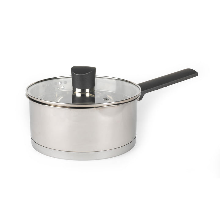 Russell Hobbs RH01163EU Excellence 18cm stieltopf mit deckel, 2L Kochtopf stieltopf mit Glasdeckel,