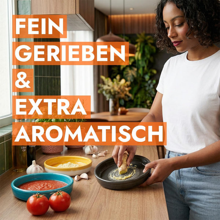 evergrate Keramikreibe Dipschale im Motiv Desert mit Küchenpinsel und Rezeptheft, Desert