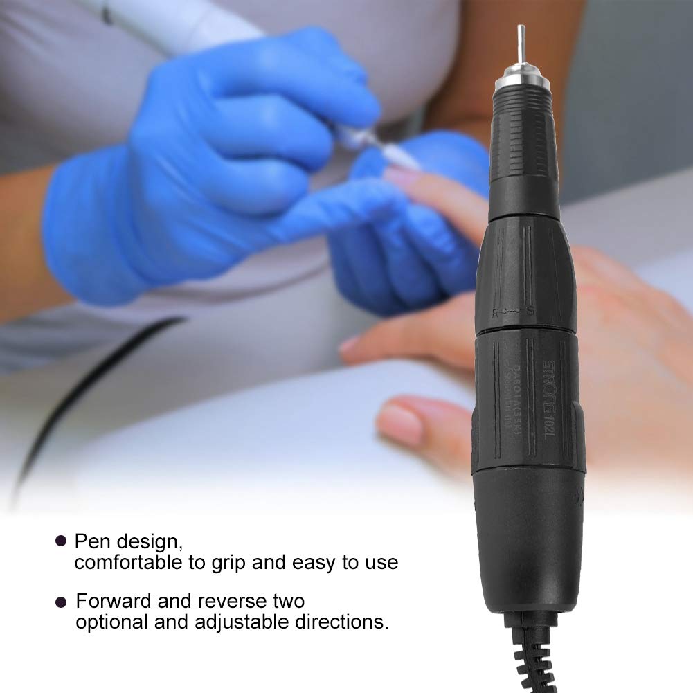 Elektrischer Nagelbohrergriff für Nagelmaniküremaschine, 02L-2,35 mm Handstück, Schwarz