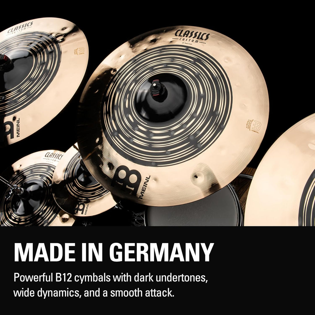 Meinl Classics Custom Dual 18 Zoll Crash (Video) Schlagzeug Becken (45,72cm) B12 Bronze, Dunkles und
