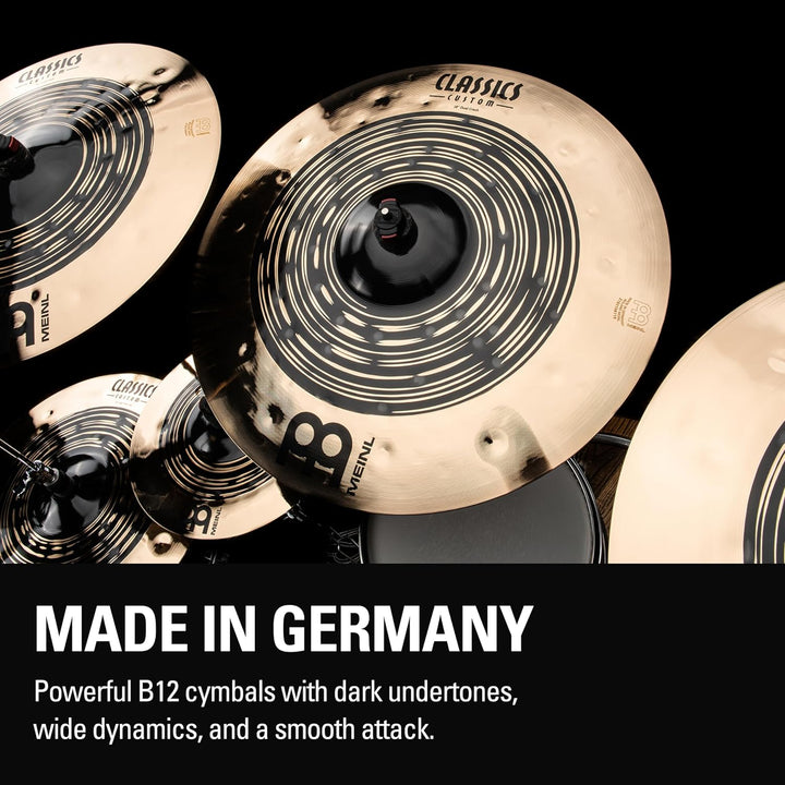 Meinl Classics Custom Dual 18 Zoll Crash (Video) Schlagzeug Becken (45,72cm) B12 Bronze, Dunkles und