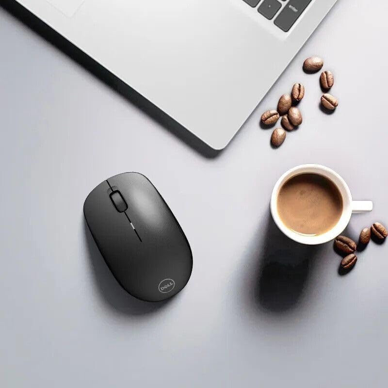 Dell, WM126, Wireless-Maus inkl. kabellosern USB Empfänger (kabellos, , 1000 dpi, optisch LED, 3 Tas