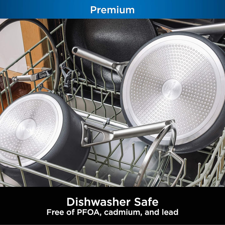 Ninja Foodi NeverStick Premium Harteloxierte Bratpfanne, 20,3 cm, schiefergrau Premium Fry Pan - 8 I