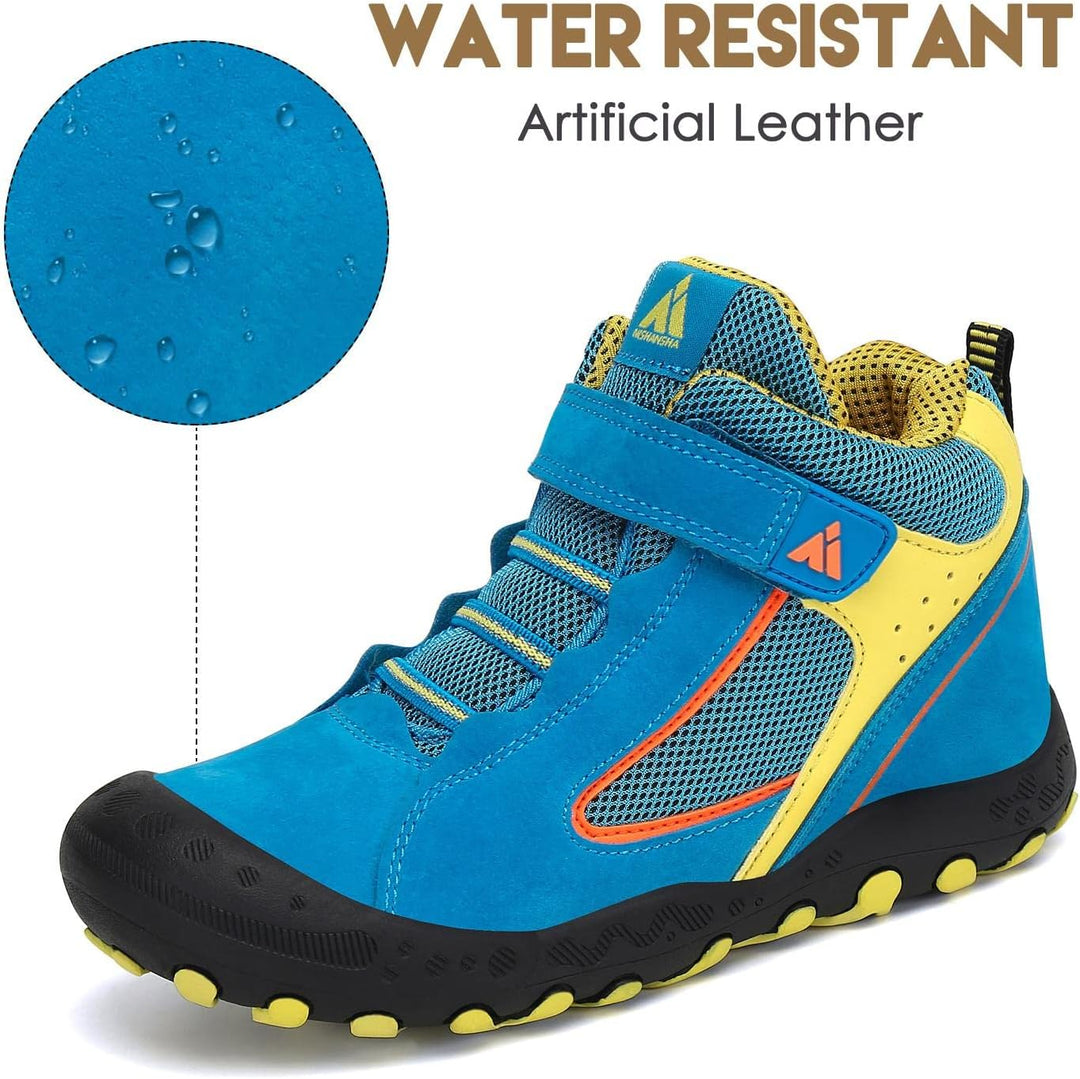 Mishansha Kinder Wanderschuhe Trekking Wanderstiefel Outdoor Trekkingschuhe 28 EU Verkehrsblau, 28 E