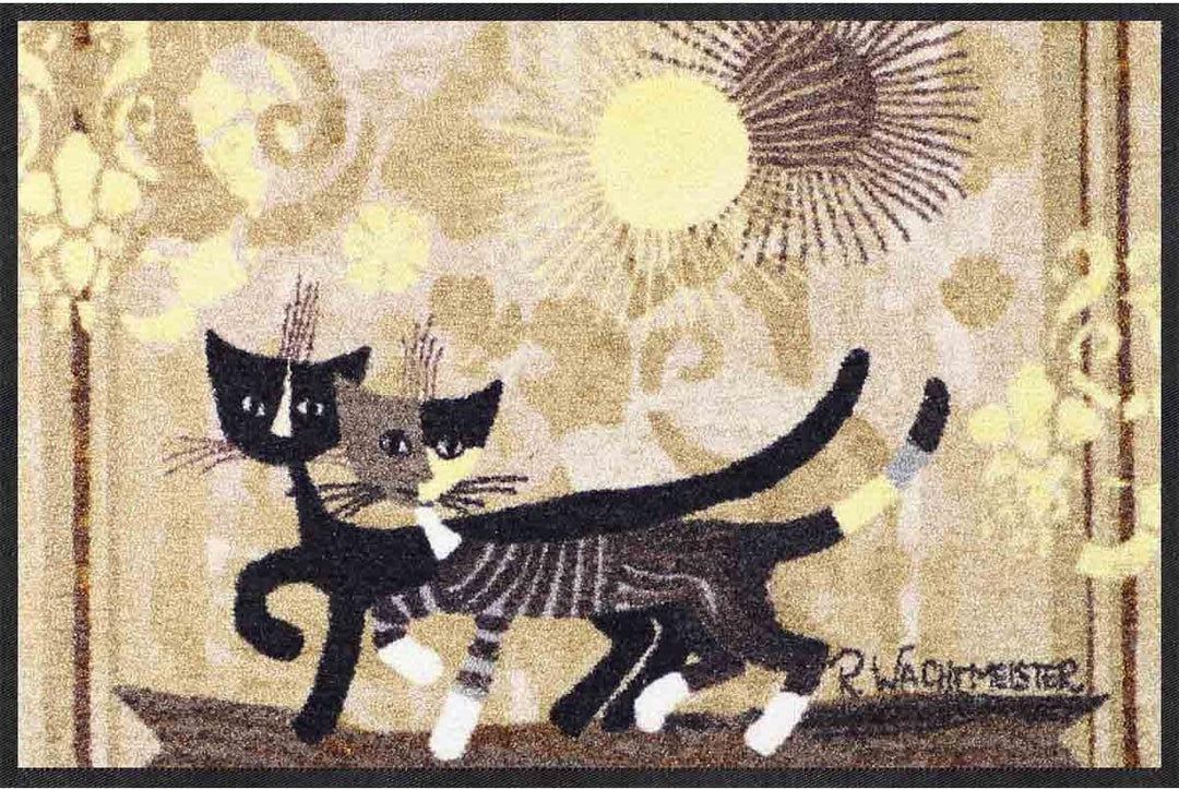 Rosina Wachtmeister Passeggiata Fussmatte 50 x 75 cm Schmutzfangmatte waschbar Katzen Eingangs-Matte