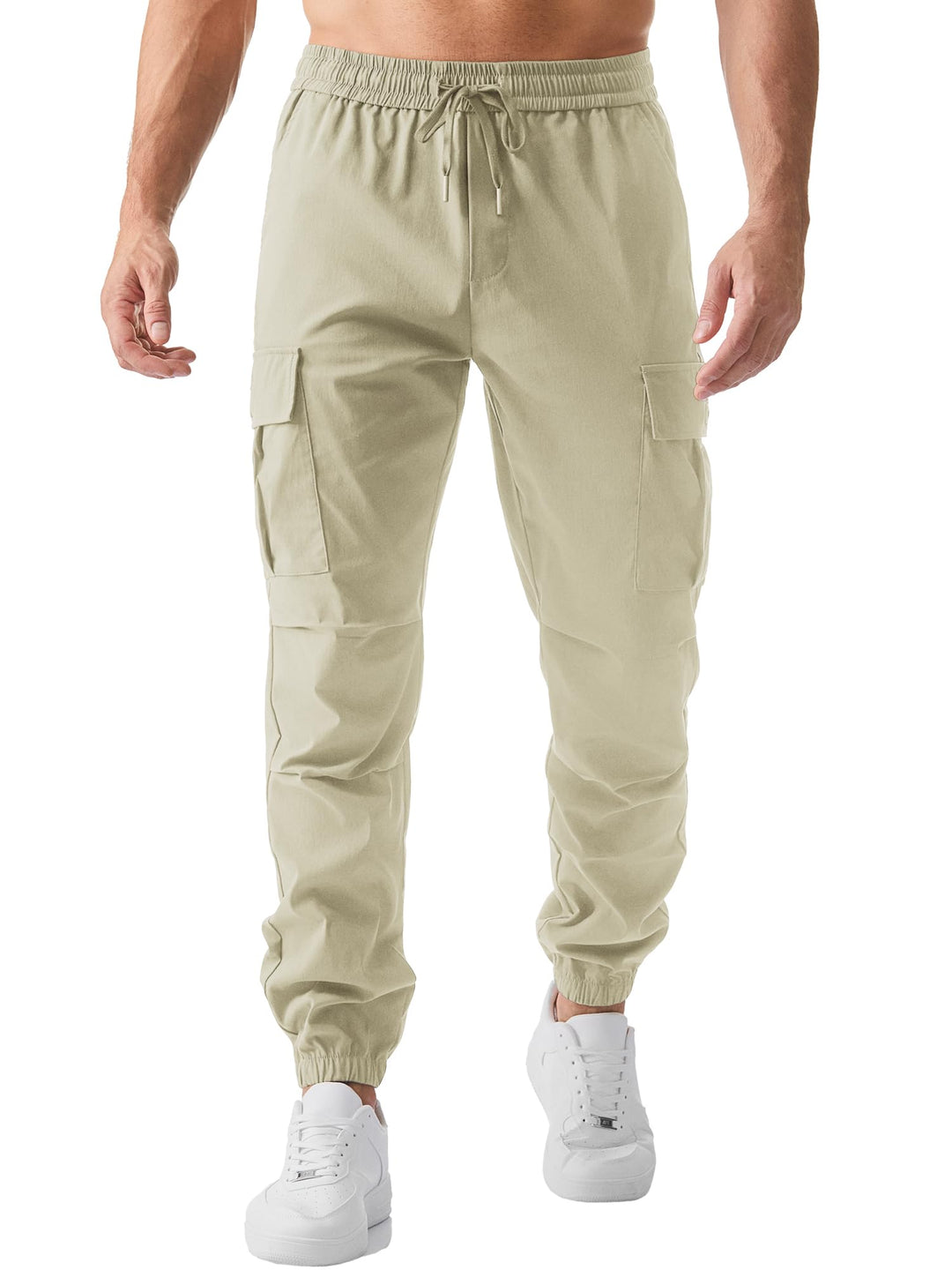 JMIERR Cargohose Herren Lang Jogger Sporthose Elastischer Taille mit Kordelzug Sweatpants Herren mit