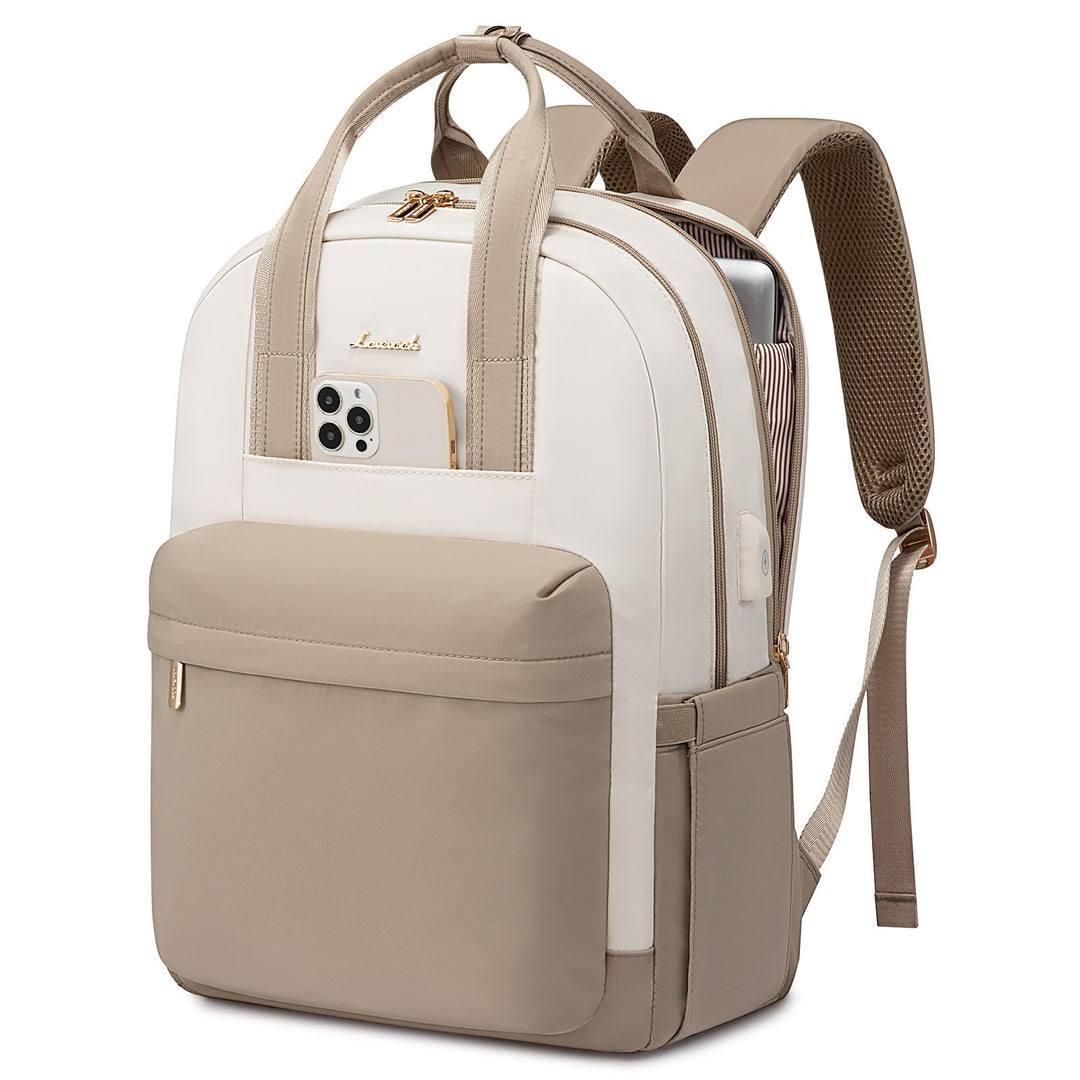LOVEVOOK Rucksack Damen, 15,6 Zoll Laptop Schulrucksack Mädchen mit Laptopfach, Wasserdicht Tagesruc