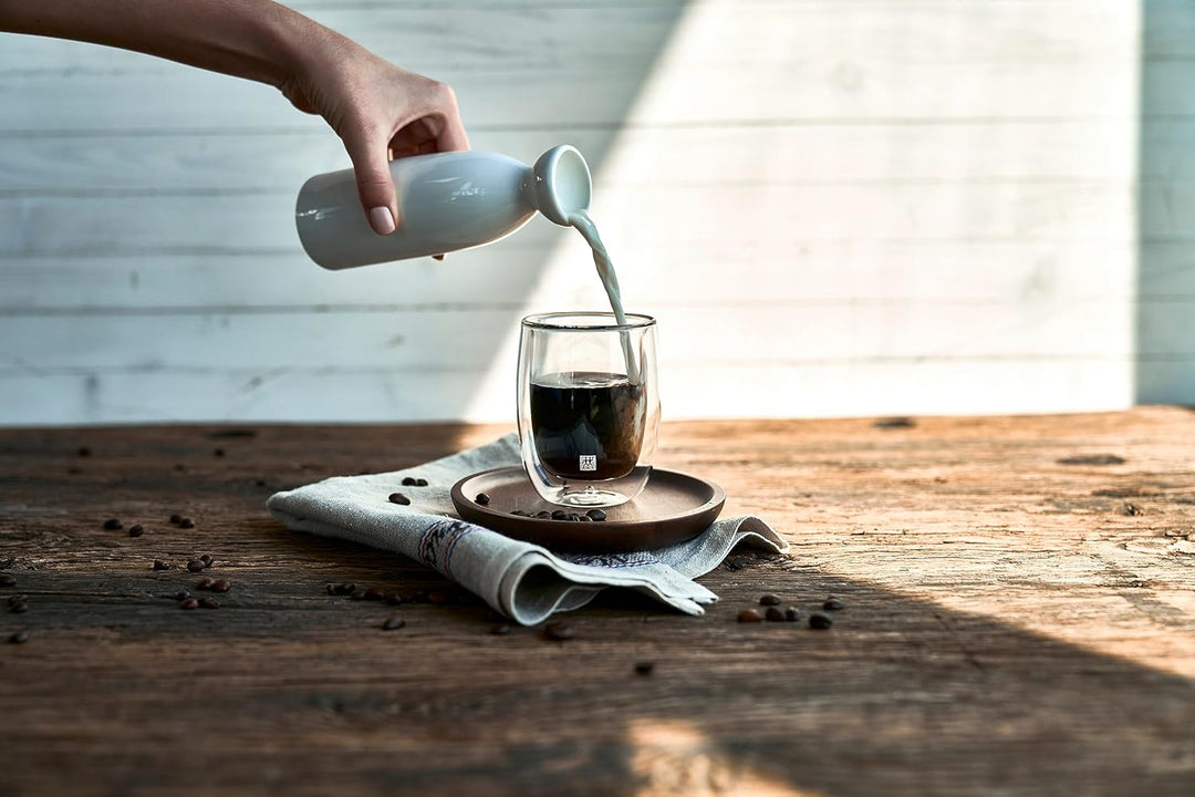 ZWILLING Sorrento Doppelwandige Kaffee-Gläser, 2x200 ml, Borosilikatglas, Thermogläser, hitzebeständ