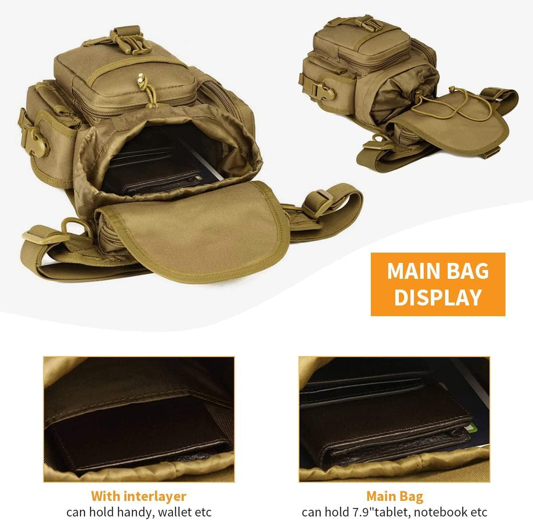 Huntvp Taktisch Beintasche Militär Beinbeutel MOLLE Hüfttasche Sport Tactical Leg Bag Armee Beintasc