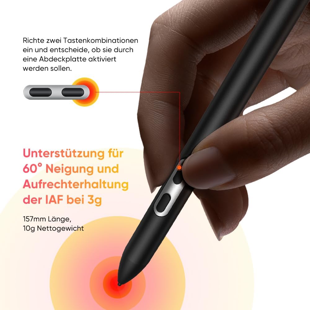 XPPen 12.2 Zoll Standalone Grafiktablett Display mit X3Pro 16384 Smart Stift, Android 8GB+256GB WiFi