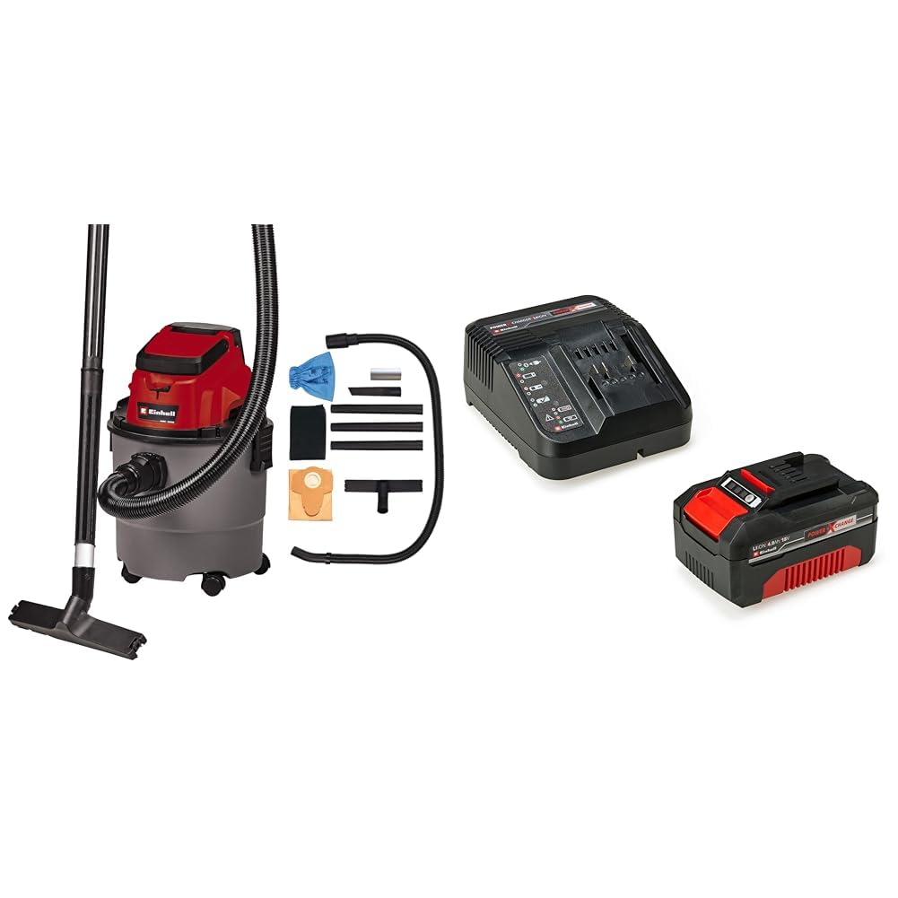 Einhell Akku-Nass-Trockensauger TC-VC 18/15 Li Power X-Change (Li-Ion, 18 V, Kunststoffbehälter 15 l