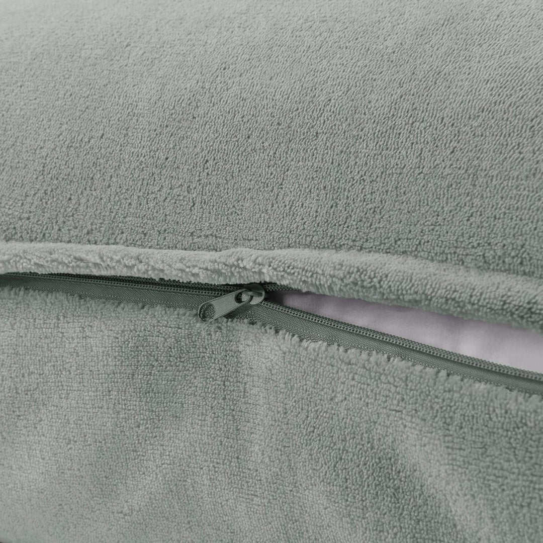 aqua-textil Feelwell Bettwäsche 155 x 220 cm 4teilig Coral Fleece Bettbezug Thermo Flausch silber gr