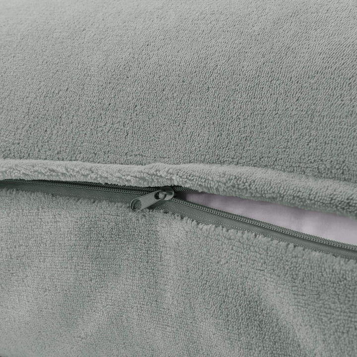 aqua-textil Feelwell Bettwäsche 155 x 220 cm 4teilig Coral Fleece Bettbezug Thermo Flausch silber gr