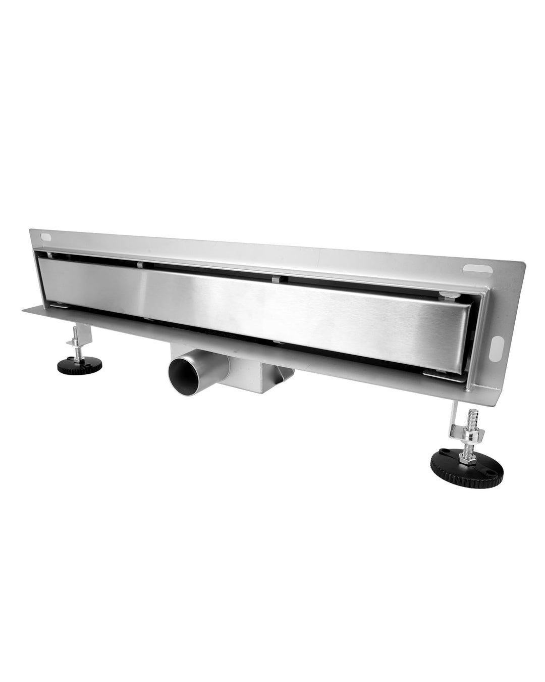 Duschrinne, Edelstahl Komplettset Wandablauf Wandmontage Befliesbar Haarsieb Rinne mit Siphon Montag