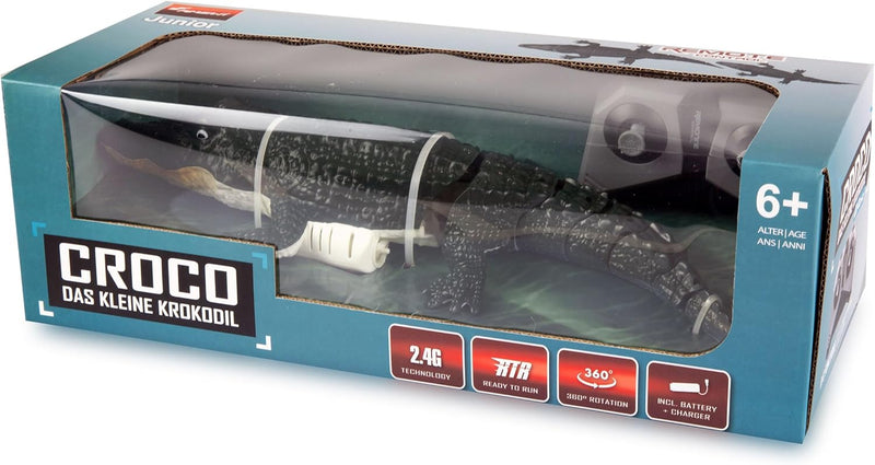 Amewi Croco das kleine Krokodil 370mm 4-Kanal RC ferngesteuert RTR, grün