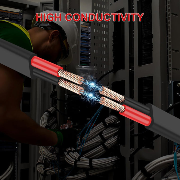 AOHEWEI 2 × 0,5 mm² flaches, zweiadriges Doppelkabel, 2 Leiter, elektrischer Kupferdraht, 5 V, 12 V,