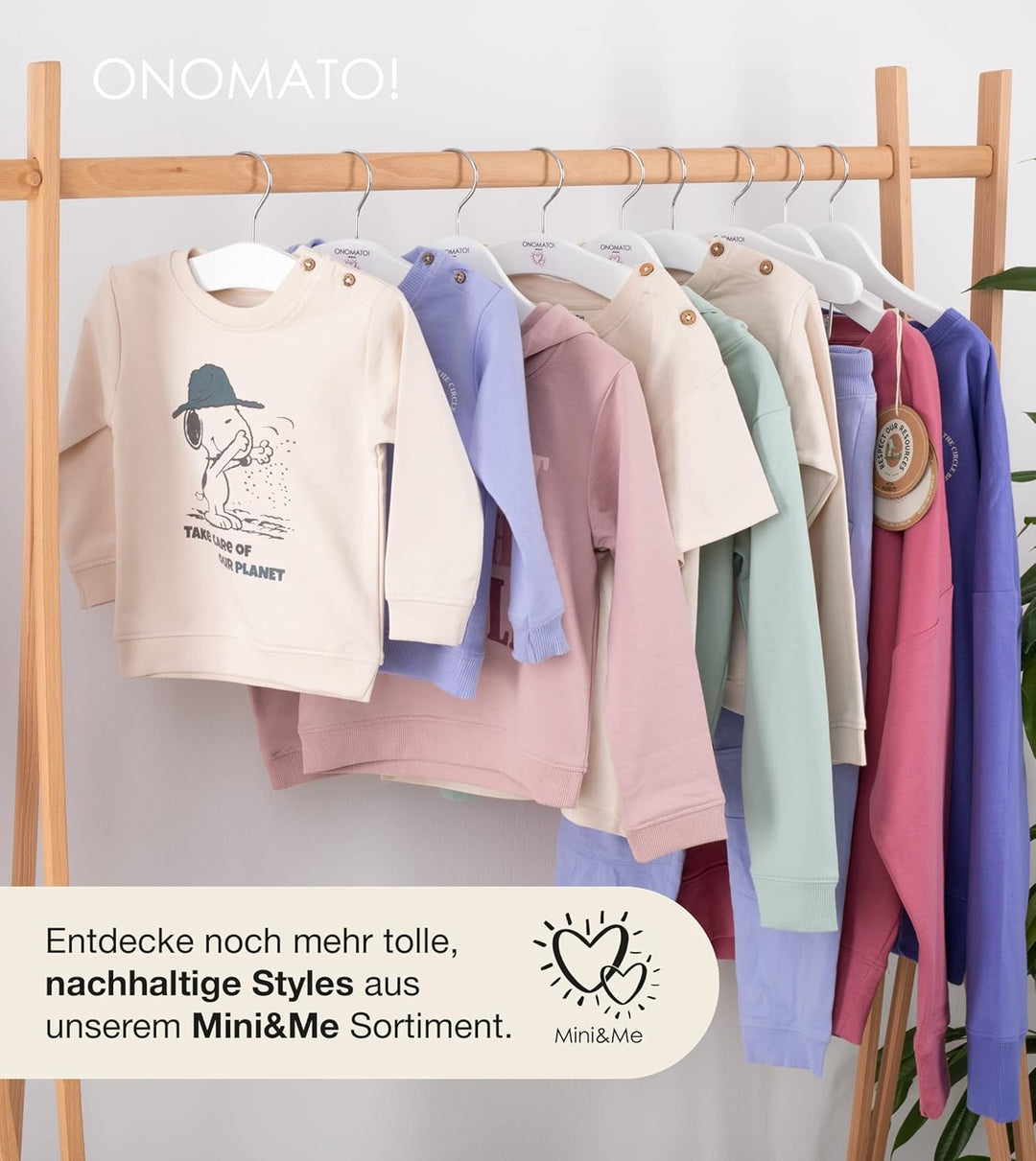 ONOMATO! Peanuts Snoopy Jungen Mädchen Sweatshirt Cradle to Cradle 122-128 Beige, 122-128 Beige