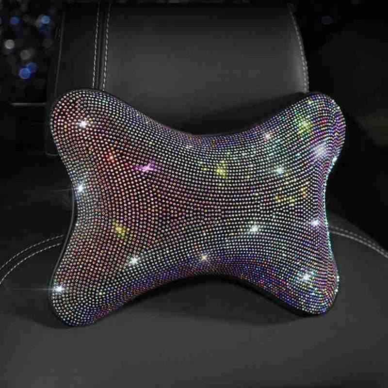 Auto Nackenkissen Dekoration,MoreChioce Luxuriös 3D Bling Strass Glitzer Kristall Auto Innenraum Sty