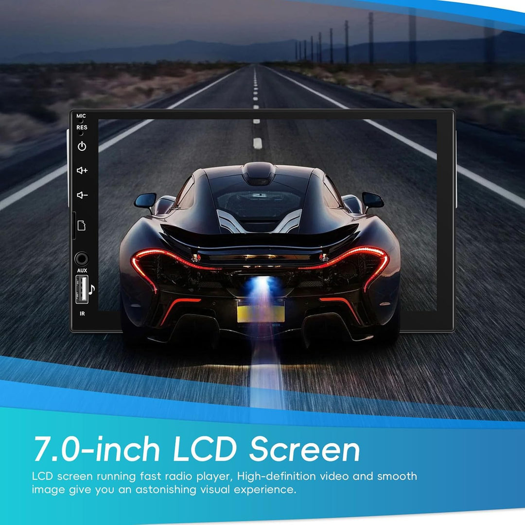 CAMECHO Autoradio 1 Din Wireless Carplay Android Auto Bluetooth Radio mit 7 Zoll LCD Touchscreen HD