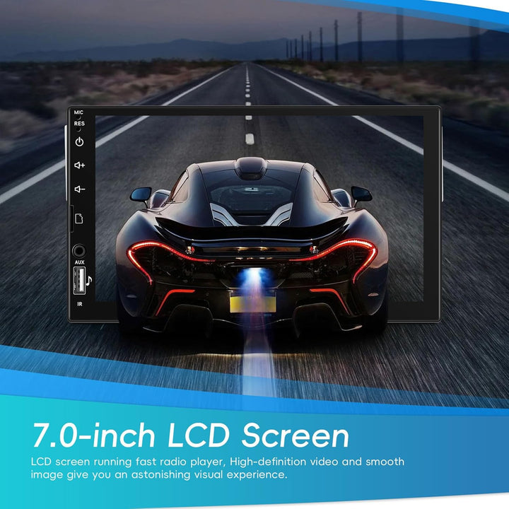 CAMECHO Autoradio 1 Din Wireless Carplay Android Auto Bluetooth Radio mit 7 Zoll LCD Touchscreen HD