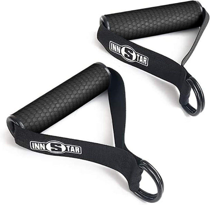 INNSTAR 2 Stück Einhandgriff, Kabelzug Griffe für Widerstandsbänder, Ideal für Home Gym Seilzug Fitn