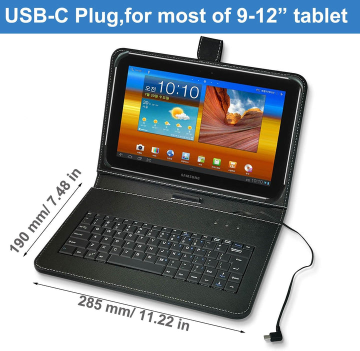 ENJOY-UNIQUE Tablet-Hülle mit externer QWERTY-Tastatur, USB-C-Anschluss, kompatibel mit Samsung Gala