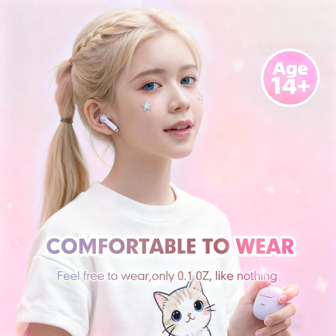 Rosa In Ear Kopfhörer kabellos Bluetooth für iPhone Android Kopfhörer kleine Ohren Headphones Earpho