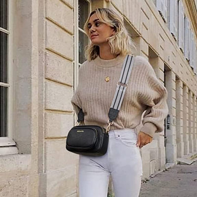 BOSTANTEN Damen Handy Umhängetasche, PU Leder Crossbody Schultertasche, Umhängetasche mit Breitem Gu