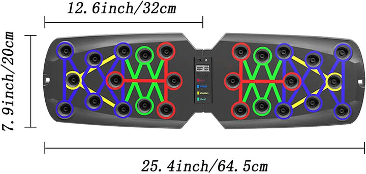 Wesoke Push Up Board 14 in 1 Multifunctional Liegestützständersystem für Männer, Frauen, tragbare Li