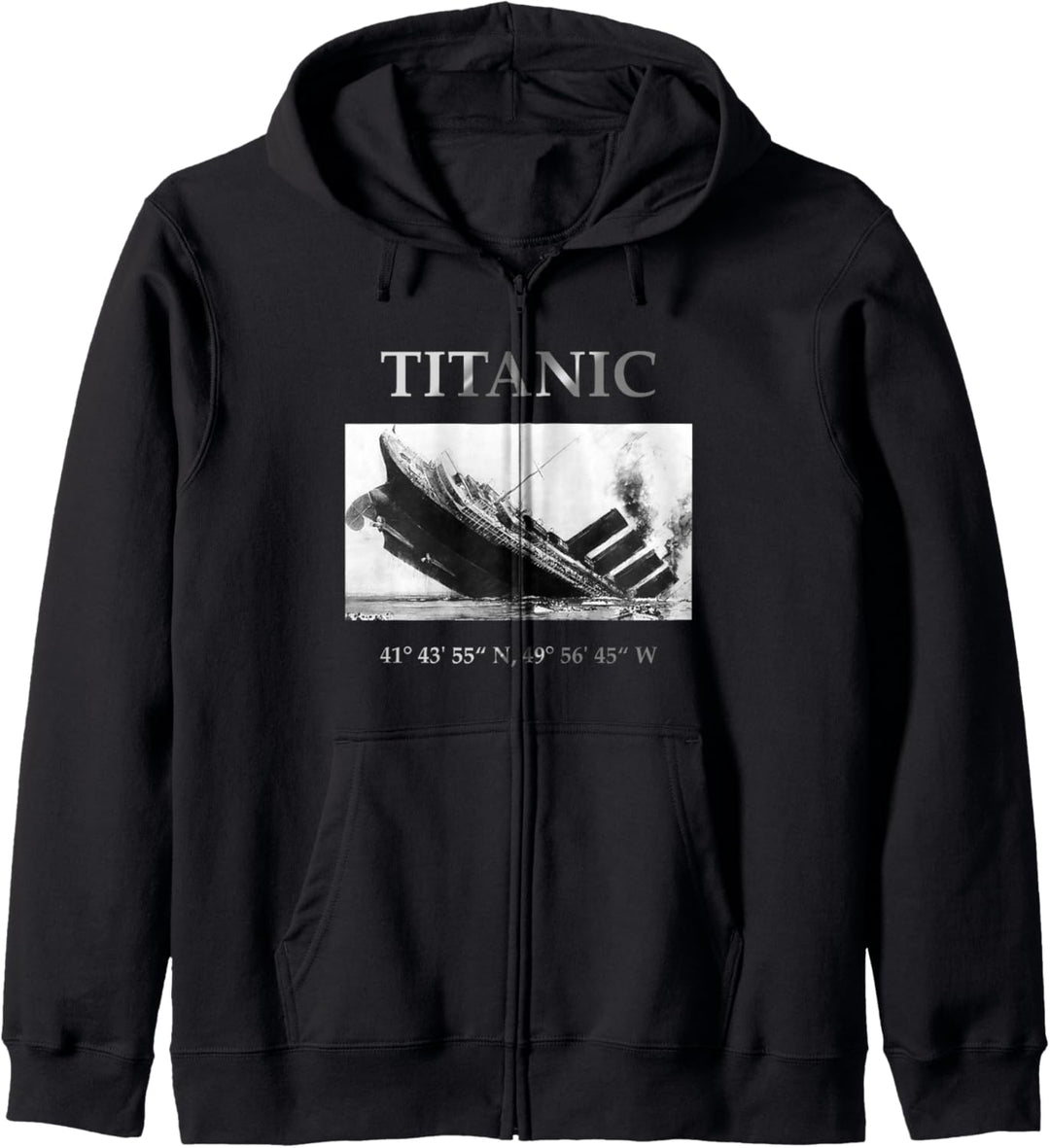 Titanic 2012 GPS-Koordinaten von Sinking Kapuzenjacke