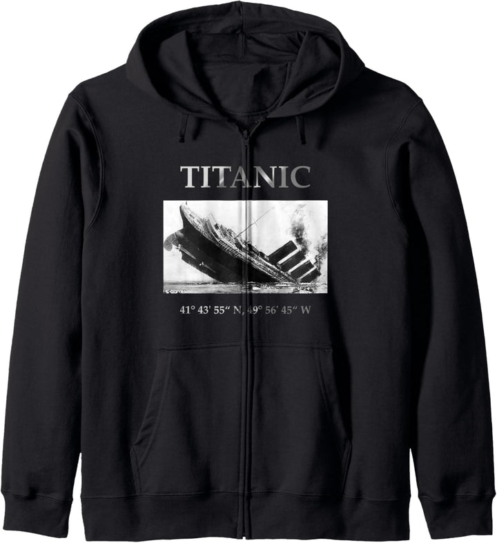 Titanic 2012 GPS-Koordinaten von Sinking Kapuzenjacke