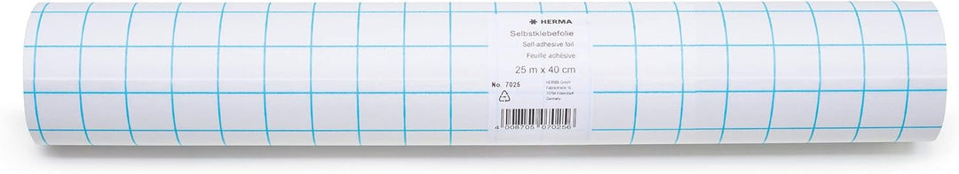 HERMA 7025 Buchschutzfolie selbstklebend transparent, 25 m x 40 cm, reiss- & wasserfest Bucheinschla