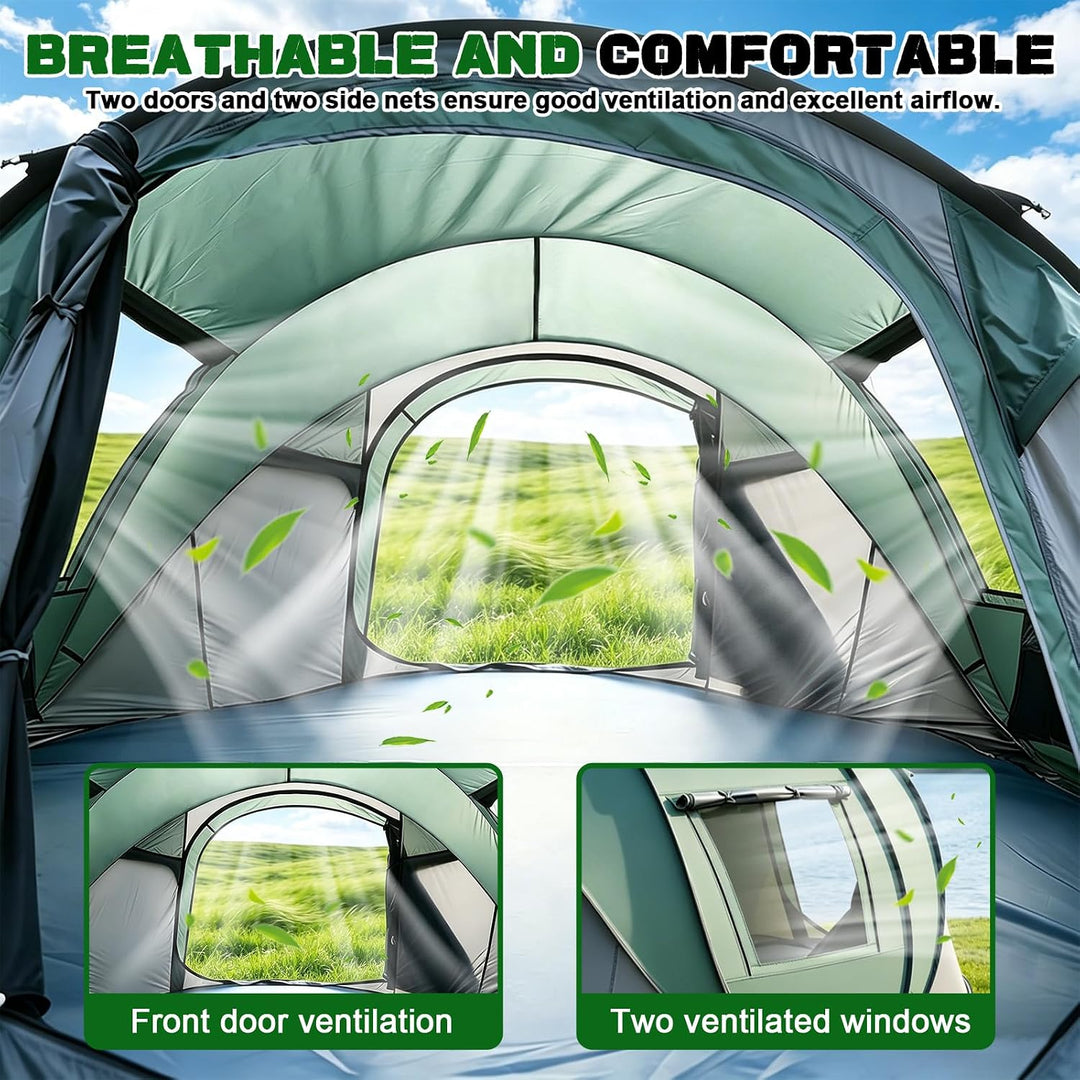 Camping Zelt, Pop Up Zelt 4-5 Personen, Automatisches Aufstellzelt in 3 Sekunden, Wurfzelte Wasserdi
