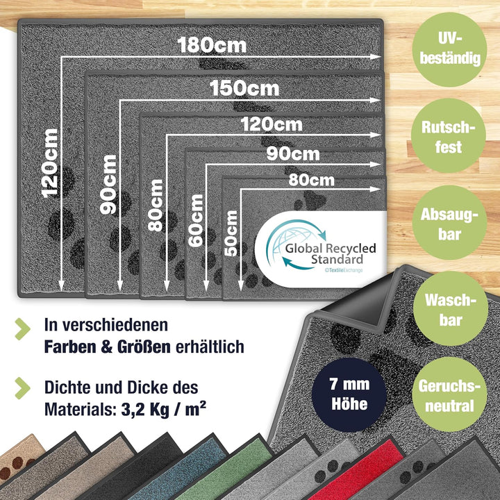KESSER Schmutzfangmatte Profi Fussmatte in vielen Grössen, Türmatte, Teppich, Fussabtreter & Fussabs