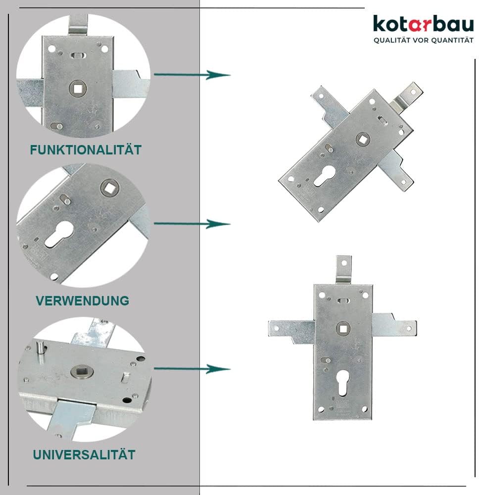 KOTARBAU® Garagenschloss 60 mm Stahl Torschloss Garagentorschloss Profilzylinder für Schwingtore Tor